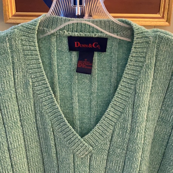 Denim & Co. casual short sleeve v neck sweater 1X - Picture 6 of 9